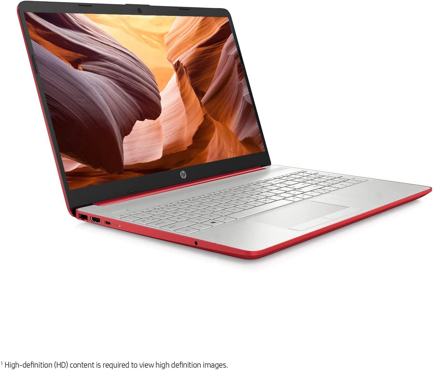 HP 2023 15 HD IPS Laptop, Windows 11, Intel Pentium 4-Core Processor Up to 2.70GHz, 8GB RAM, 128GB SSD, HDMI, Super-Fast 6th Gen WiFi, Dale Red (Renewed)