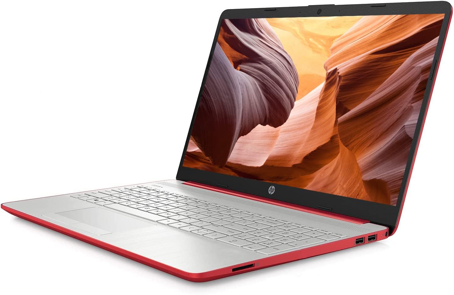 HP 2023 15 HD IPS Laptop, Windows 11, Intel Pentium 4-Core Processor Up to 2.70GHz, 8GB RAM, 128GB SSD, HDMI, Super-Fast 6th Gen WiFi, Dale Red (Renewed)