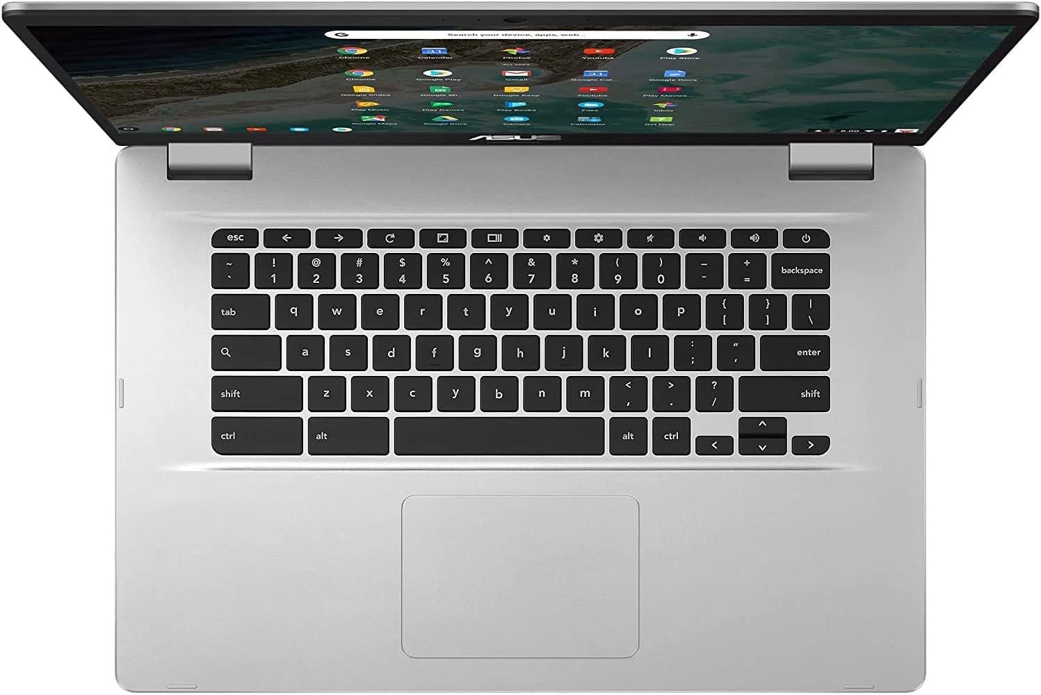 ASUS CX1500CNA Chromebook 15.6 HD Laptop, Intel Celeron N3350 Processor, 4GB RAM, 64GB eMMC Flash Memory, Intel HD Graphics, HD Webcam, Stereo Speakers, Chrome OS, Black, (renewed)