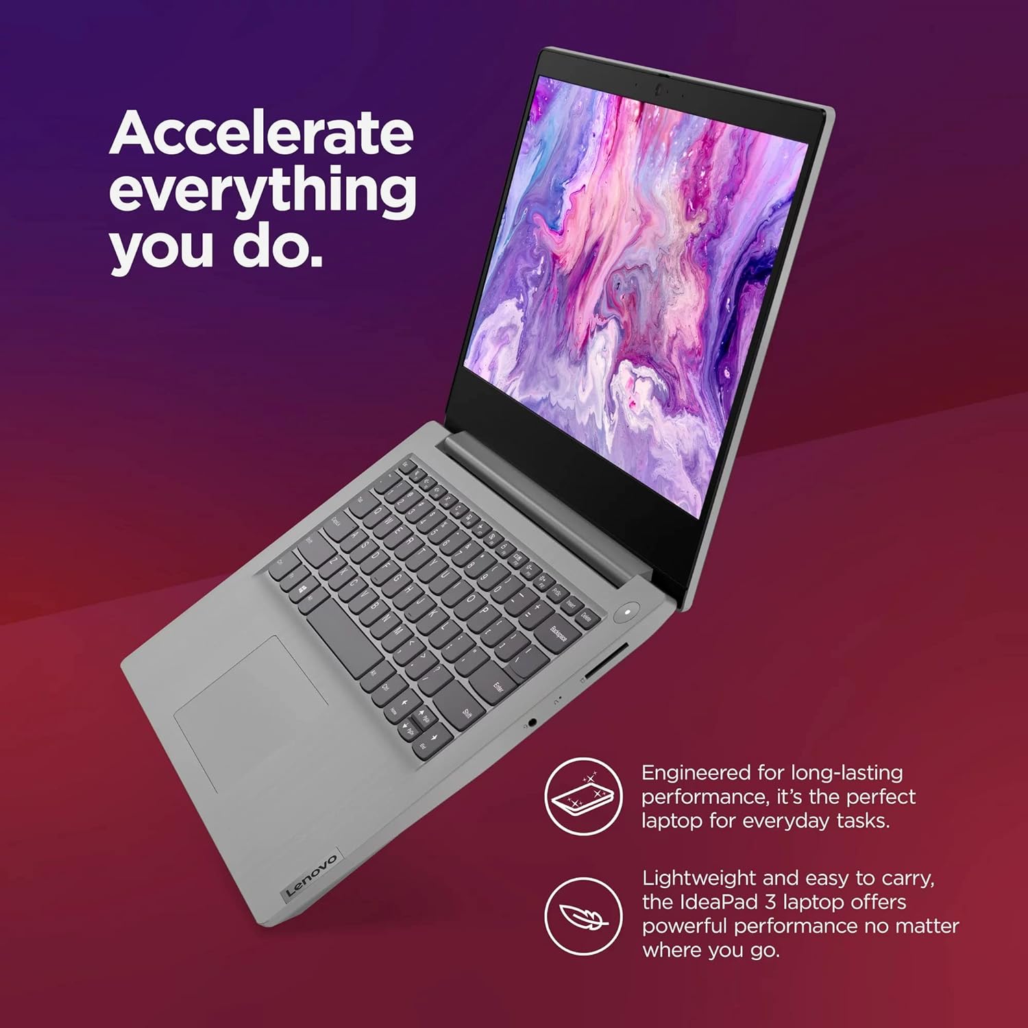 Lenovo Ideapad 3i Flagship 14 FHD Laptop for Business and Students Essential, 12GB RAM, 512GB NVMe SSD, Intel Dual Core Processor, Wi-Fi 6, HDMI, Dolby Audio, Windows 11 Home, GM Accessories, Gray